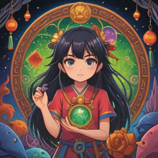 A whimsical illustration depicting a lucky charm for relieving pain on the left side, featuring a vibrant and ornate talisman, surrounded by a soothing pastel background, symbols of healing and comfort, serene atmosphere, gentle floral motifs, 4k