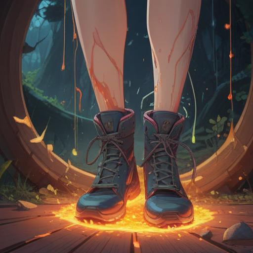 Spiritual signs indicated by pain in the left heel, an ethereal glow surrounding the heel, symbolic representations of caution and awareness, a serene setting with soft, ambient light, gentle earth tones, visual metaphors for intuition and guidance, subtle energy patterns, calming atmosphere, 4k