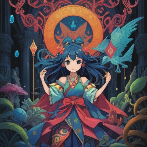 A conceptual illustration of a lucky charm representing the overcoming of soul exchange, vibrant colors, intricate designs, serene atmosphere, mystical elements, characters showing determination and hope, symbolic imagery of transformation, 4k