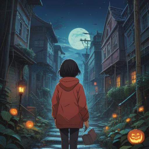 A surreal illustration depicting a once joyful scene now shrouded in darkness, contrasting vibrant colors with muted tones, a character reflecting on lost happiness, ethereal elements representing spiritual transformation, abstract shapes symbolizing fleeting joy, intricate details in the background suggesting memories, atmospheric lighting conveying a sense of melancholy, 4k