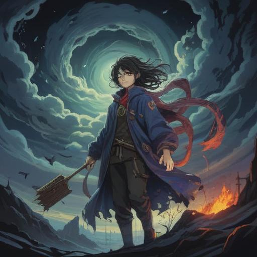 A dark and surreal illustration, depicting a figure surrounded by swirling shadows, ominous clouds, and distorted symbols, a sense of despair and confusion, contrasting vibrant colors representing joy, yet overshadowed by the oppressive atmosphere, ethereal elements hinting at spiritual warning signs, detailed textures, thought-provoking imagery, mystical aura, 4k