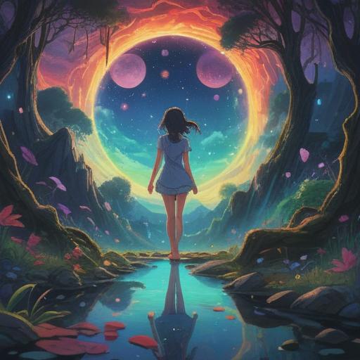 A spiritual representation of pelvic misalignment, ethereal landscape, vibrant energy flowing through the body, harmony between mind and body, healing and balance, interconnectedness of physical and spiritual health, abstract symbols of energy alignment, tranquil and serene atmosphere, enlightening visual storytelling