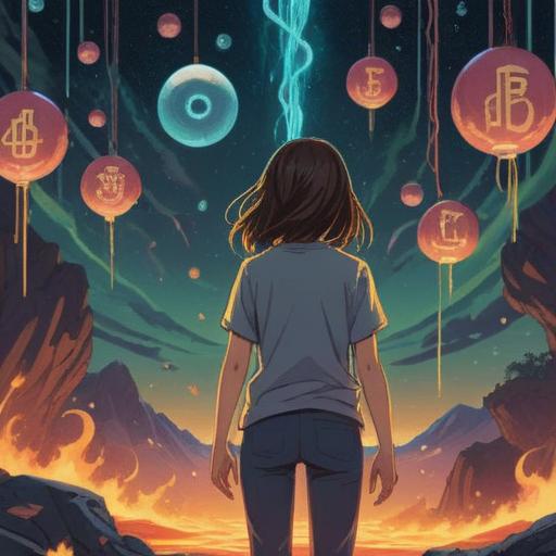 A serene illustration depicting a person experiencing back pain, soft ethereal lighting, surrounded by floating spiritual symbols representing signs to pay attention to, elements like chakras and auras, tranquil background nature scene, warm and healing atmosphere, gentle expression on the character's face, 4k