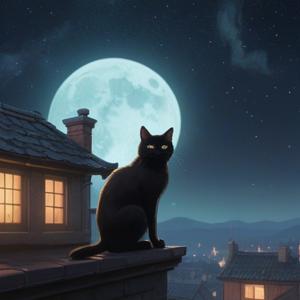 黒猫とスピリチュアルな夜の意味を解説