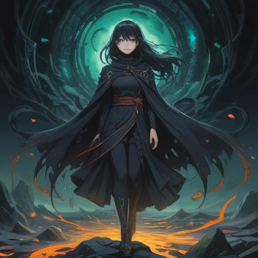 A spiritual and positive representation of the symbolism of wearing black clothing, ethereal atmosphere, merging elements of mysticism and hope, a figure clad in elegant black attire, surrounded by soft glowing lights and celestial patterns, conveying a sense of enlightenment and inner peace, harmonious colors, 4k