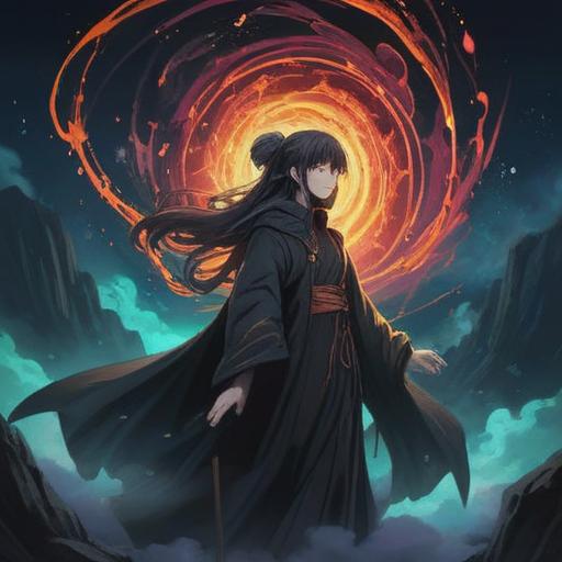 A mysterious scene depicting spiritual signs while wearing black clothing, ethereal glow surrounding the character, subtle symbols floating in the air, a dark forest backdrop, hint of moonlight filtering through the trees, an aura of introspection and caution, mystical energy emanating from the ground, atmospheric details, 4k