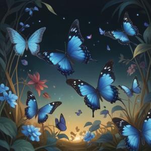 黒と青の蝶が現れる時のスピリチュアルな意味を解説